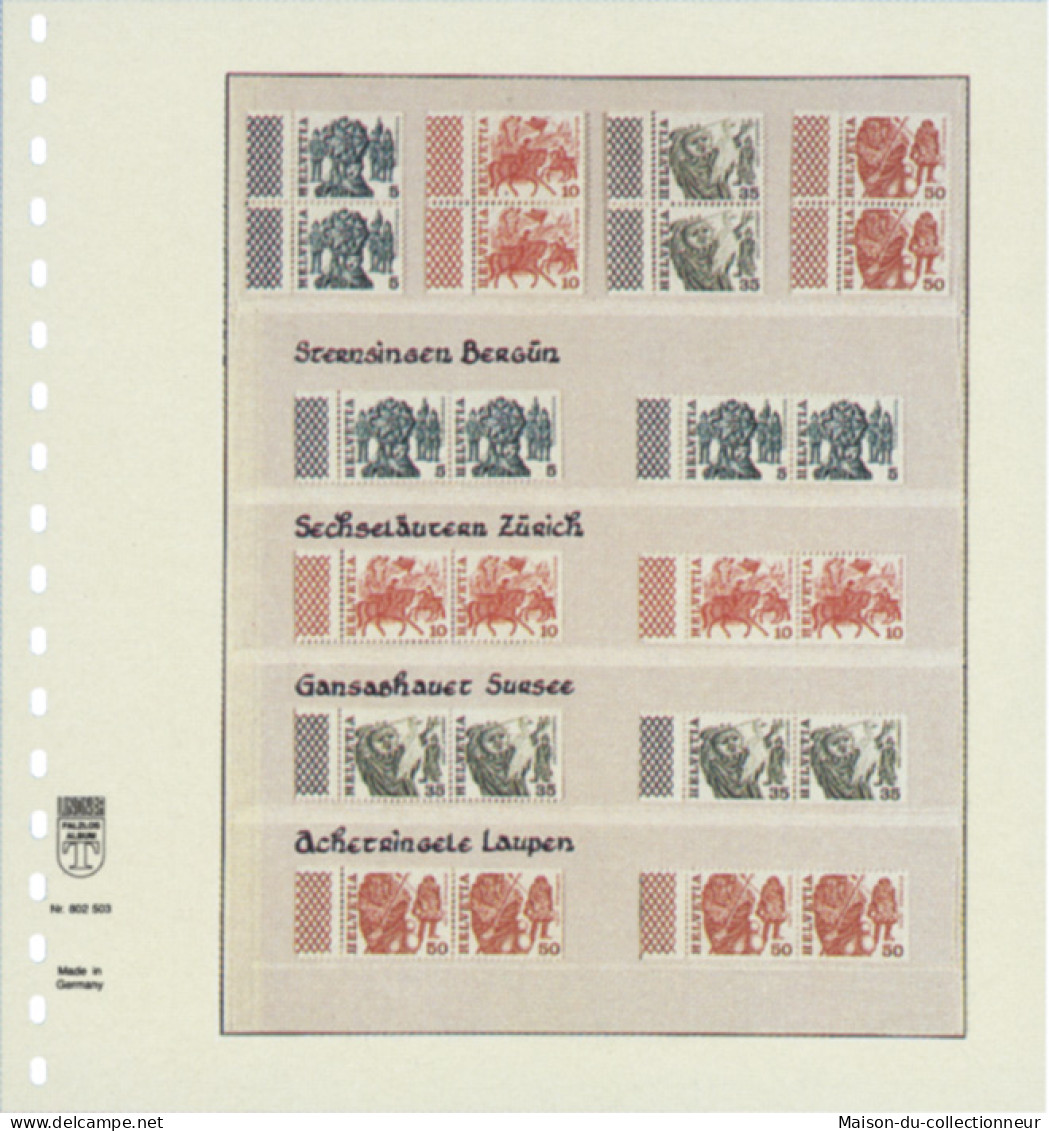 Paquet De 10 Feuilles Neutres Lindner-T 5 Bandes 35 Mm,35 Mm,35 Mm,43 Mm Et 54 Mm - Für Klemmbinder