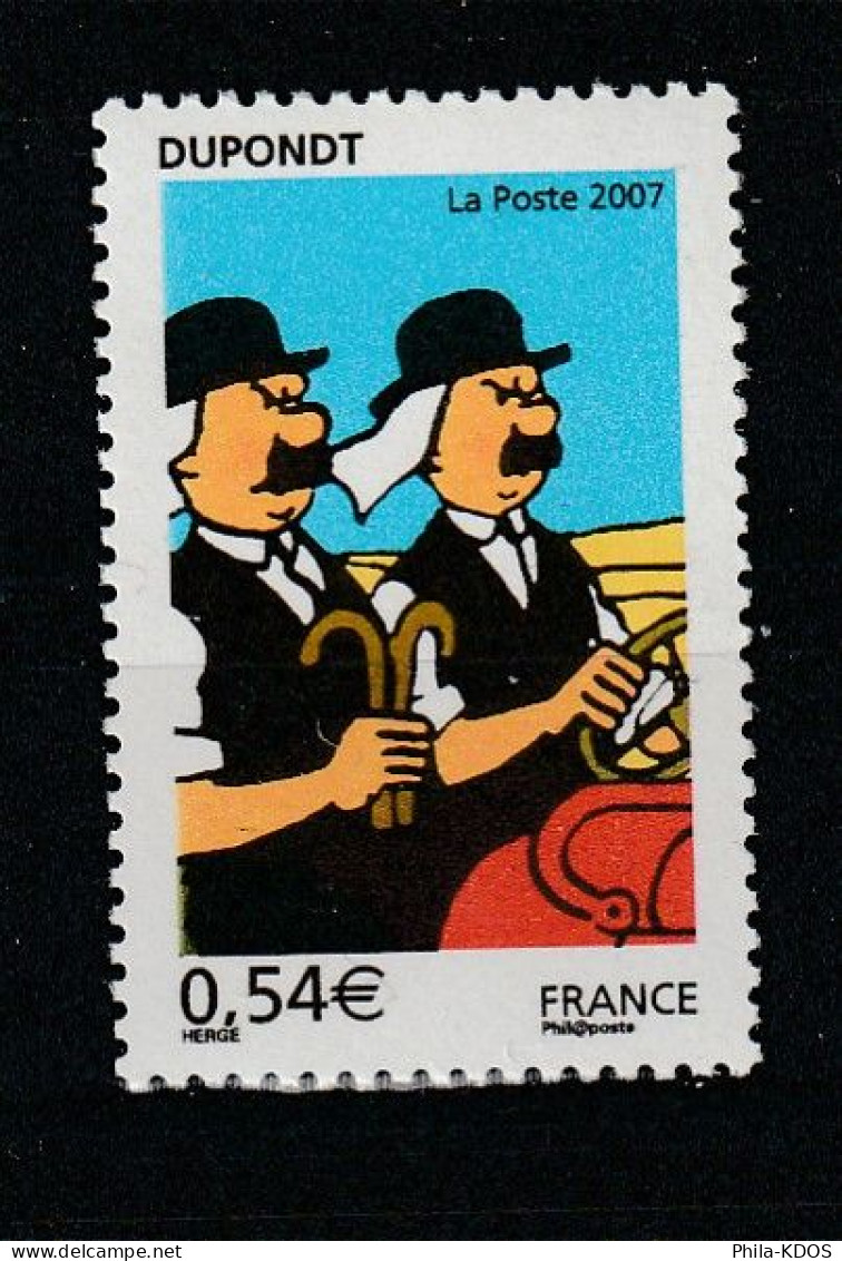 " LES VOYAGES DE TINTIN : DUPOND ET DUPONT " Sur Timbre Neuf ** MNH De 2007 N° YT 4054. A SAISIR ! - Fumetti