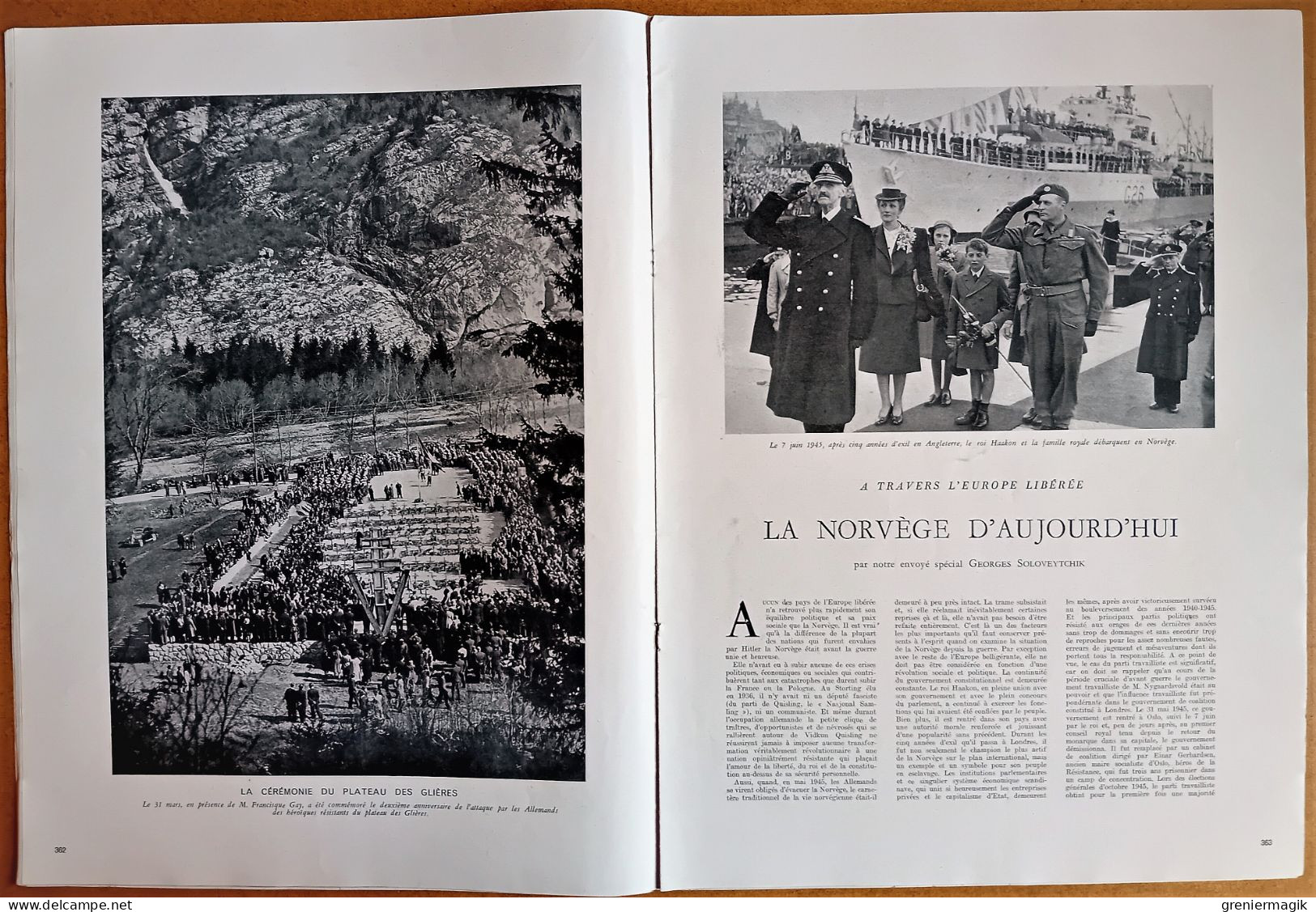 France Illustration N°27 06/04/1946 Jubilé de l'Aga Khan/Norvège/Vol à voile Marcelle Choisnet/Procès Nuremberg/Sarre