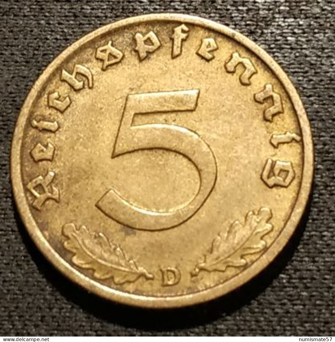 ALLEMAGNE - GERMANY - 5 REICHSPFENNIG 1938 D - Bronze-aluminium - KM 91 - 5 Reichspfennig