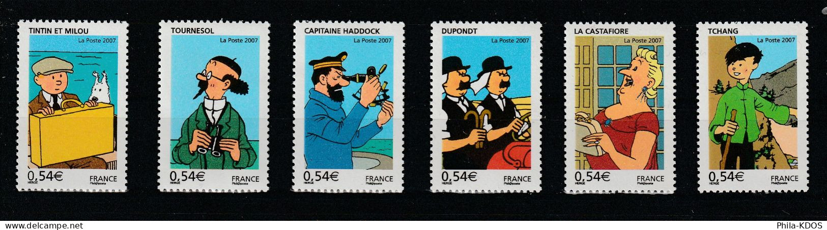 " LES VOYAGES DE TINTIN " Sur Série Neuve ** MNH De 2007 N° YT 4051 à 4056. A SAISIR ! - Bandes Dessinées