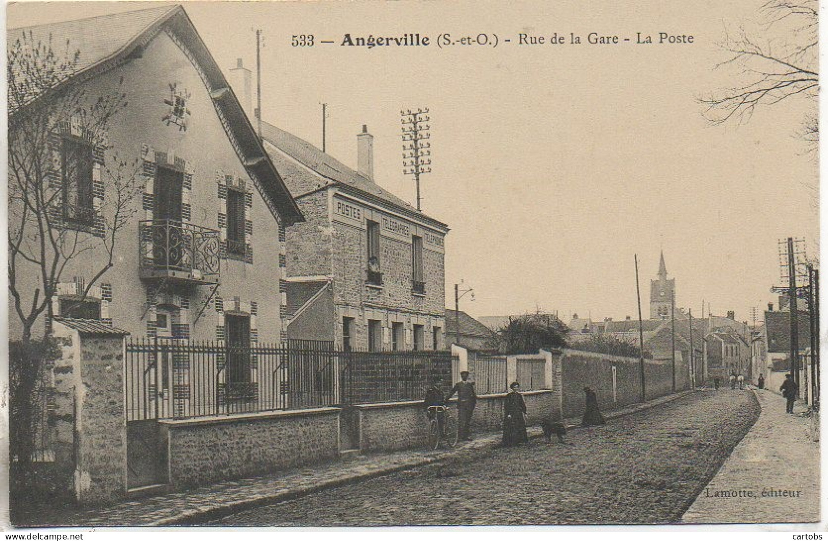 91 ANGERVILLE  Rue De La Gare  - La Poste - Angerville