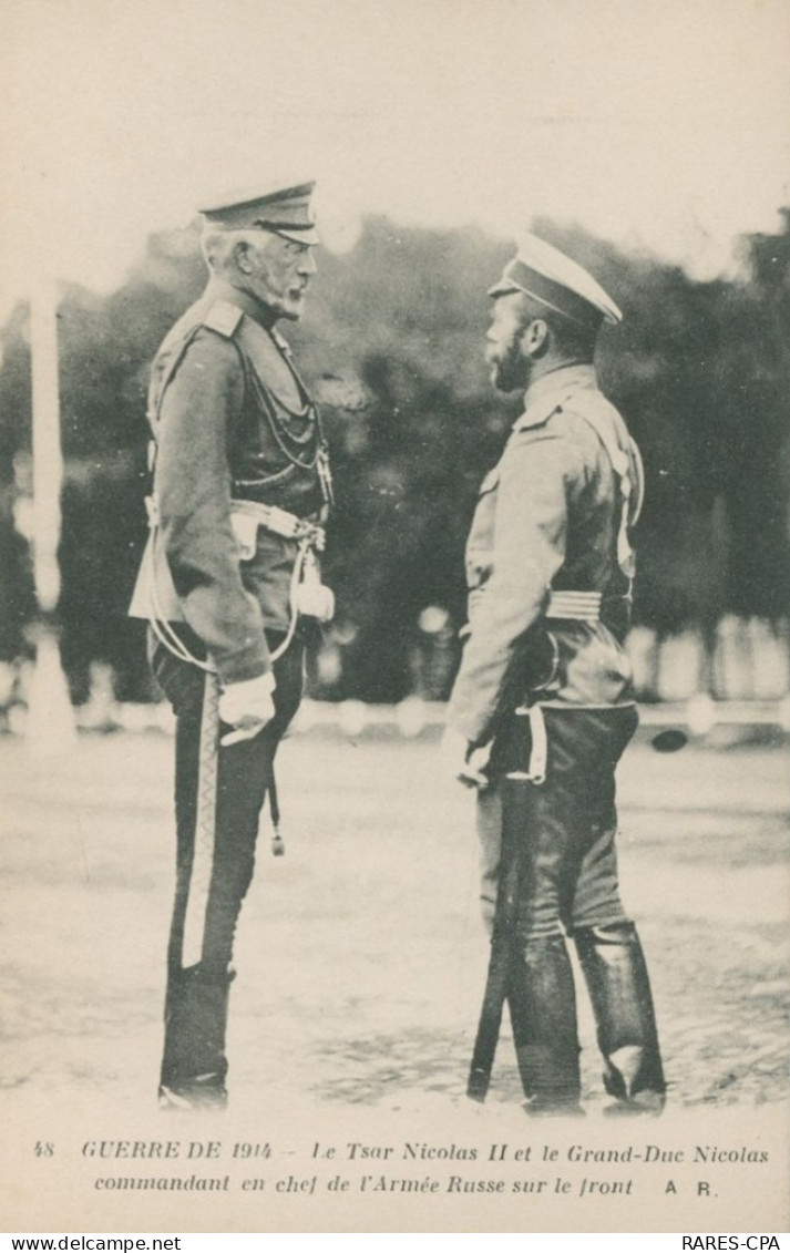 RUSSIE - Le Star Nicolas II Et Le Grand Duc Nicola Commandant En Chef De L'Armée Russe Sur Le Front - TB - Russia