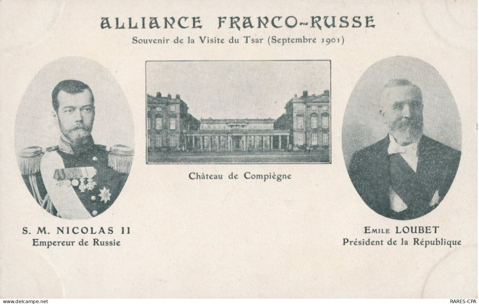 RUSSIE - Alliance FRANCO - RUSSE - Souvenir De La Visite Du Tsar ( Septembre 1901 ) NICOLAS II / Emile LOUBET - Russia