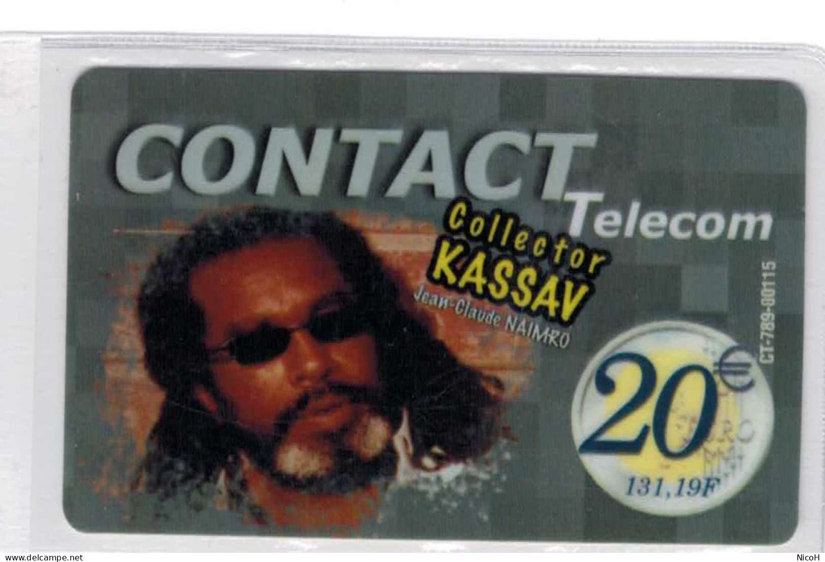 Carte à Code - Contact Telecom - KASSAV JC Naimro - 20 € - RARE - Voir Scans - Antilles (French)