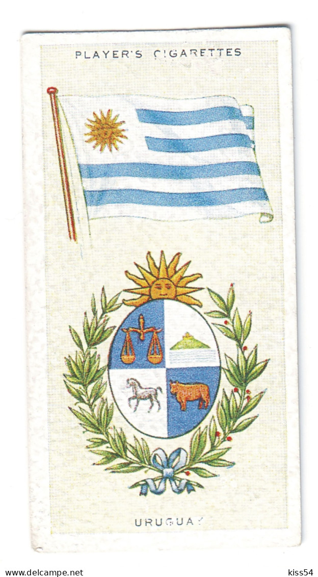 FL 13 - 47-a URUGUAY National Flag & Emblem, Imperial Tabacco - 67/36 Mm - Reclame-artikelen