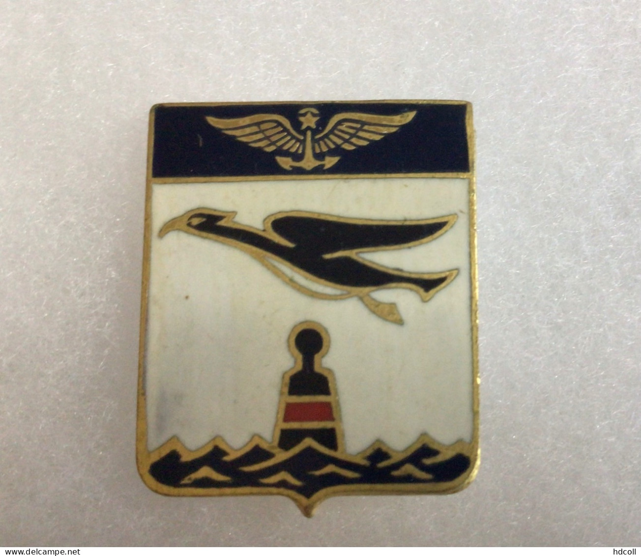 INSIGNE AÉRONAVALE - Flottille 10 F - 24 F. émail, Dos Guilloché Drago Paris - Navy