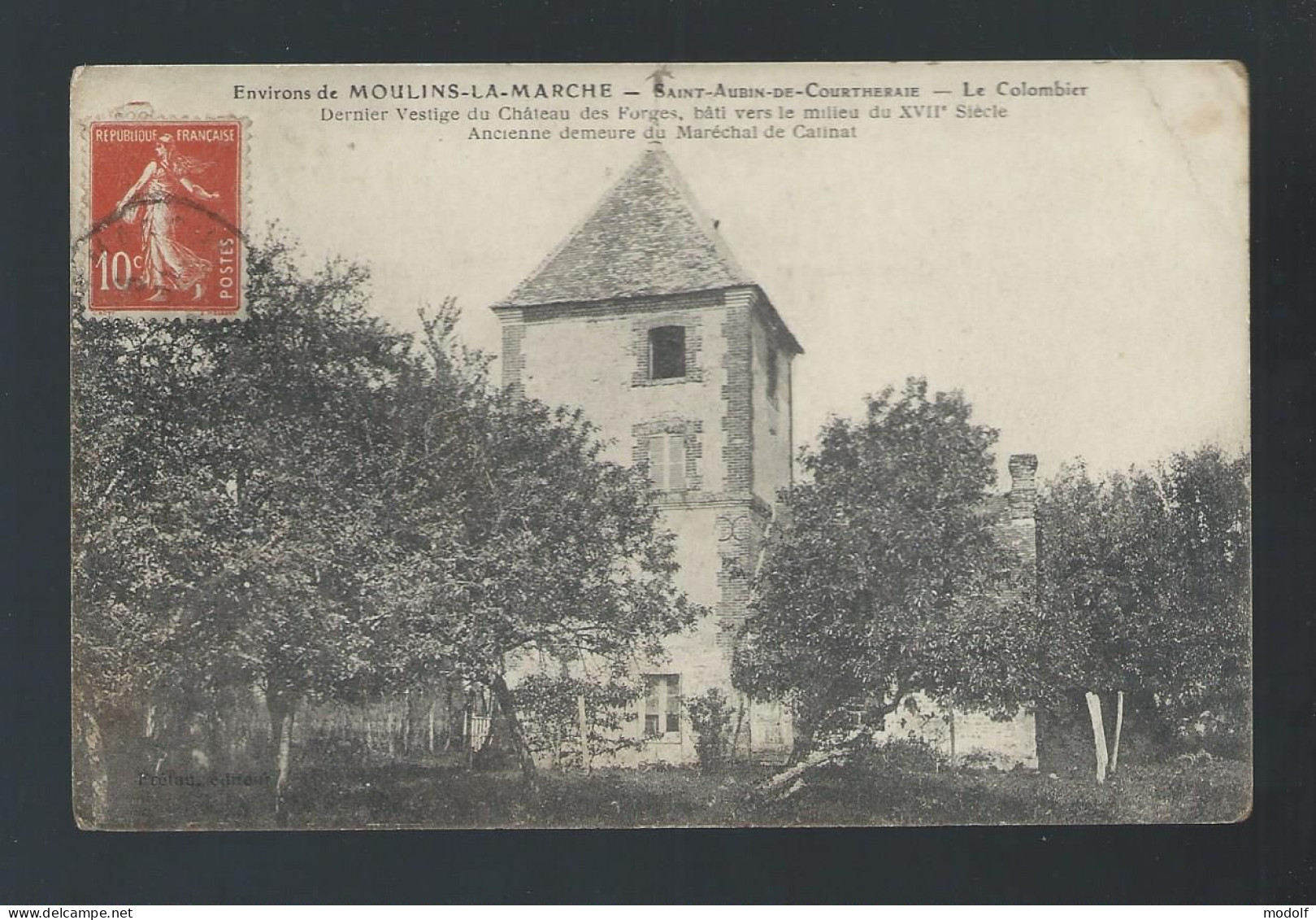 CPA - 61 - Environs De Moulins-la-Marche - Saint-Aubin-de-Courtheraie - Le Colombier - Circulée - Moulins La Marche