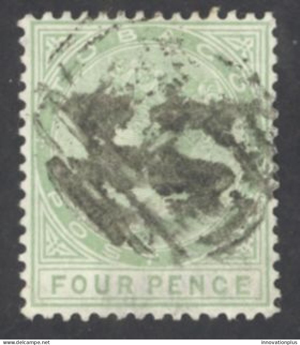 Tobago Sc# 19 Used (b) 1882 4p Yellow Green Queen Victoria - Trinidad & Tobago (...-1961)