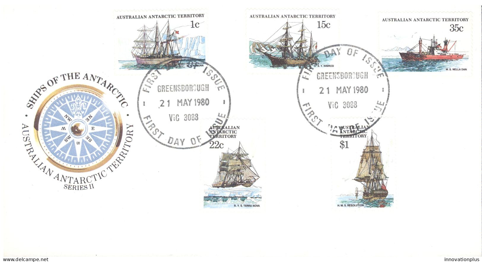 Australia Antarctic Territory Sc# L37-L52 FDC 1980 5.21 Ships - FDC