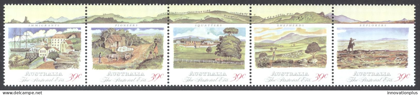 Australia Sc# 1141 MNH Strip/5 1989 Pastoral Era - Mint Stamps