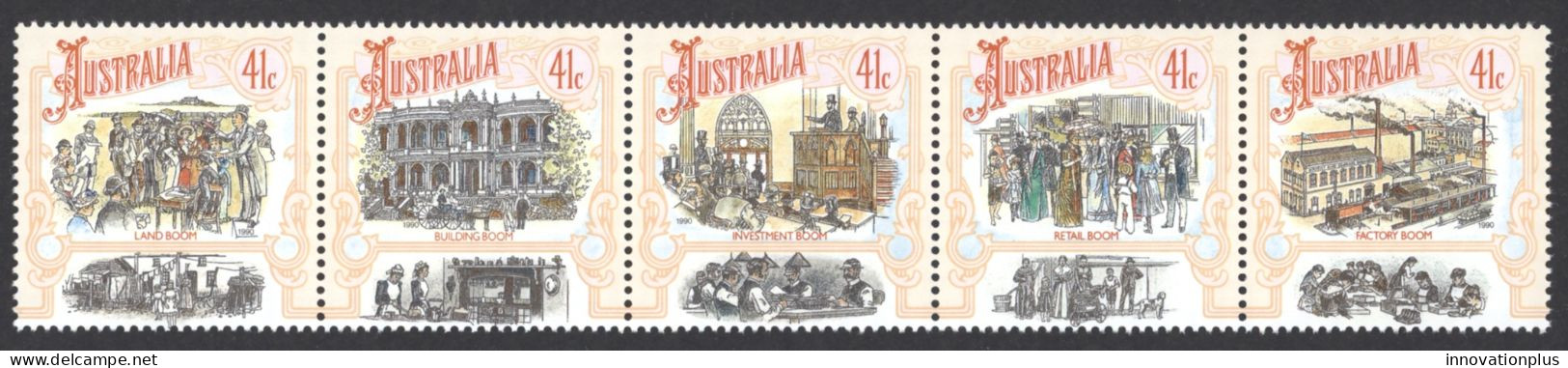 Australia Sc# 1184 MH Strip/5 1990 Colonial Australia - Ungebraucht