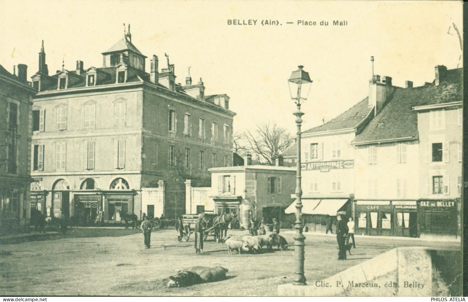 CP CPA Carte Postale Belley Ain Place Du Mali Cliché P Marcelin édit Belley - Belley