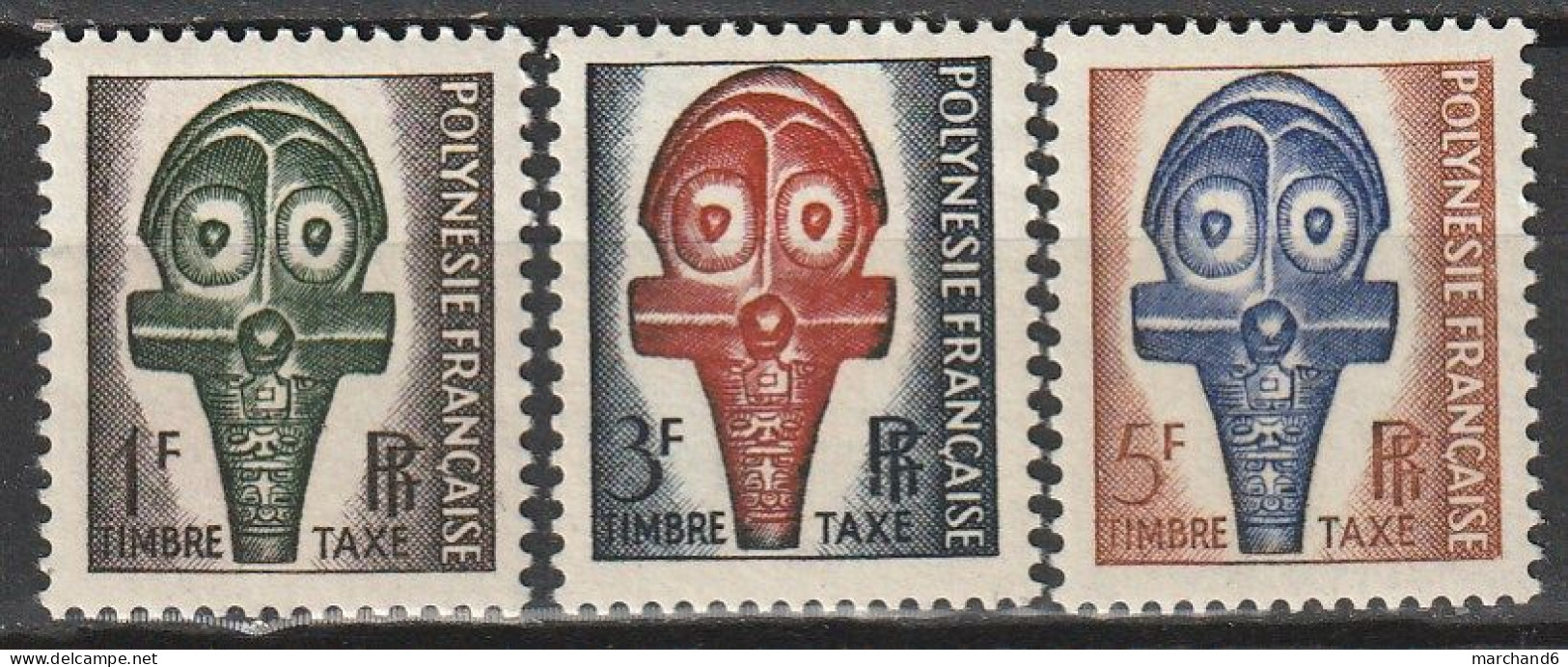 Polynésie Masque Taxe N°1/3 **neuf - Timbres-taxe