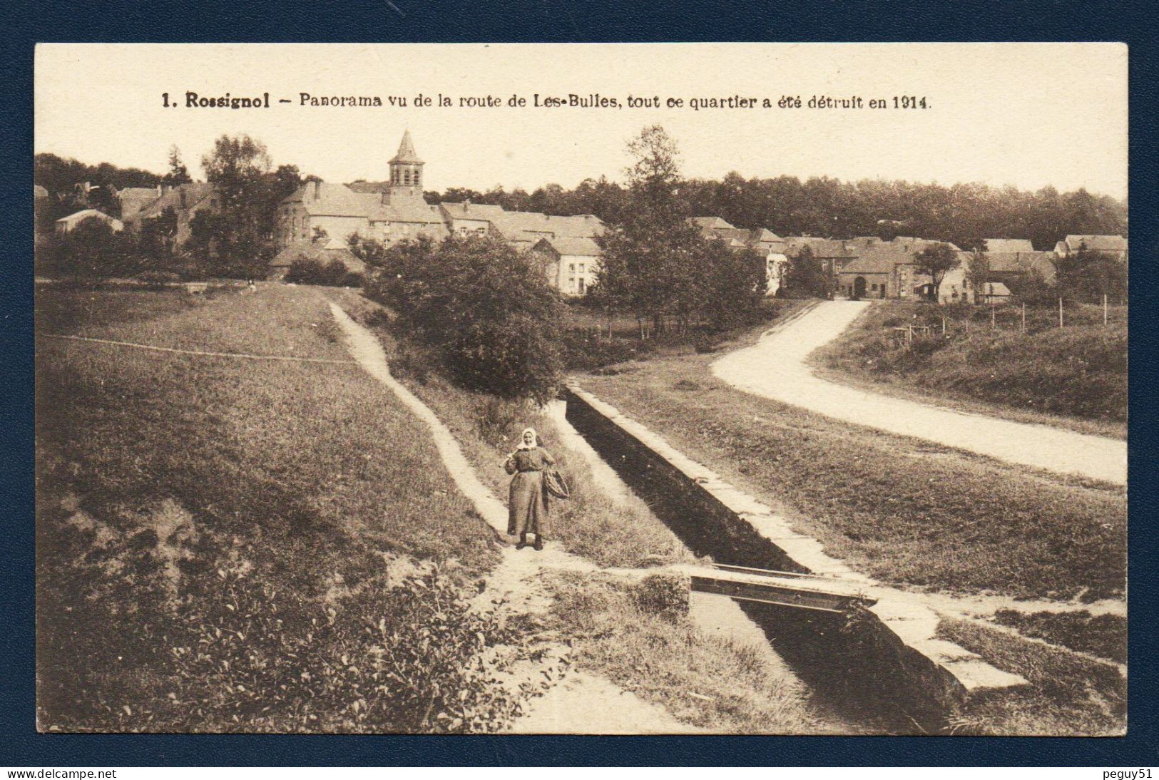 Rossignol ( Tintigny). Panorama Vu De La Route De Les Bulles; ( Tout Ce Quartier A été Détruit En 1914) - Tintigny