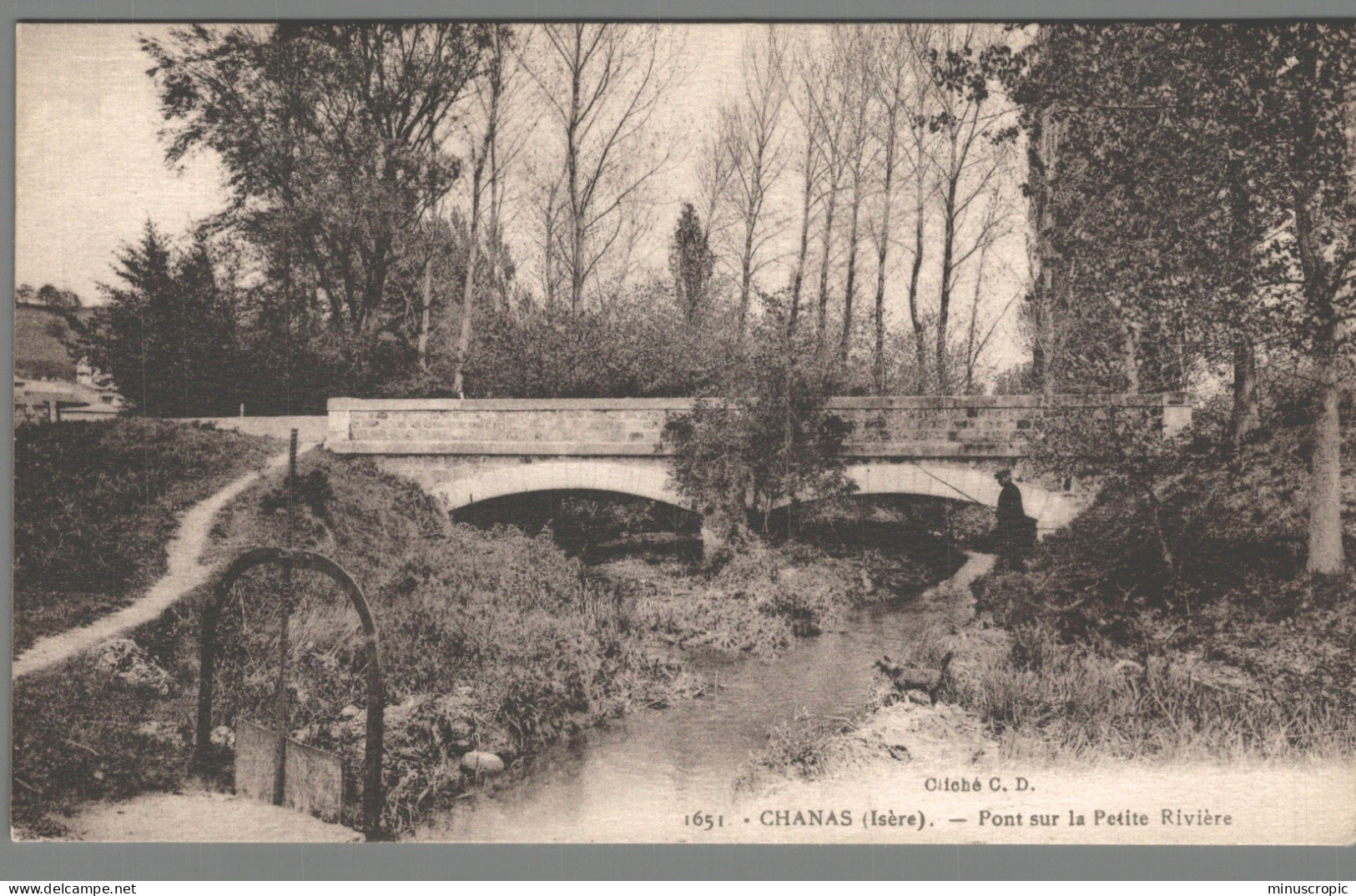 CPA 38 - Chanas - Pont Sur La Petite Rivière - Chanas