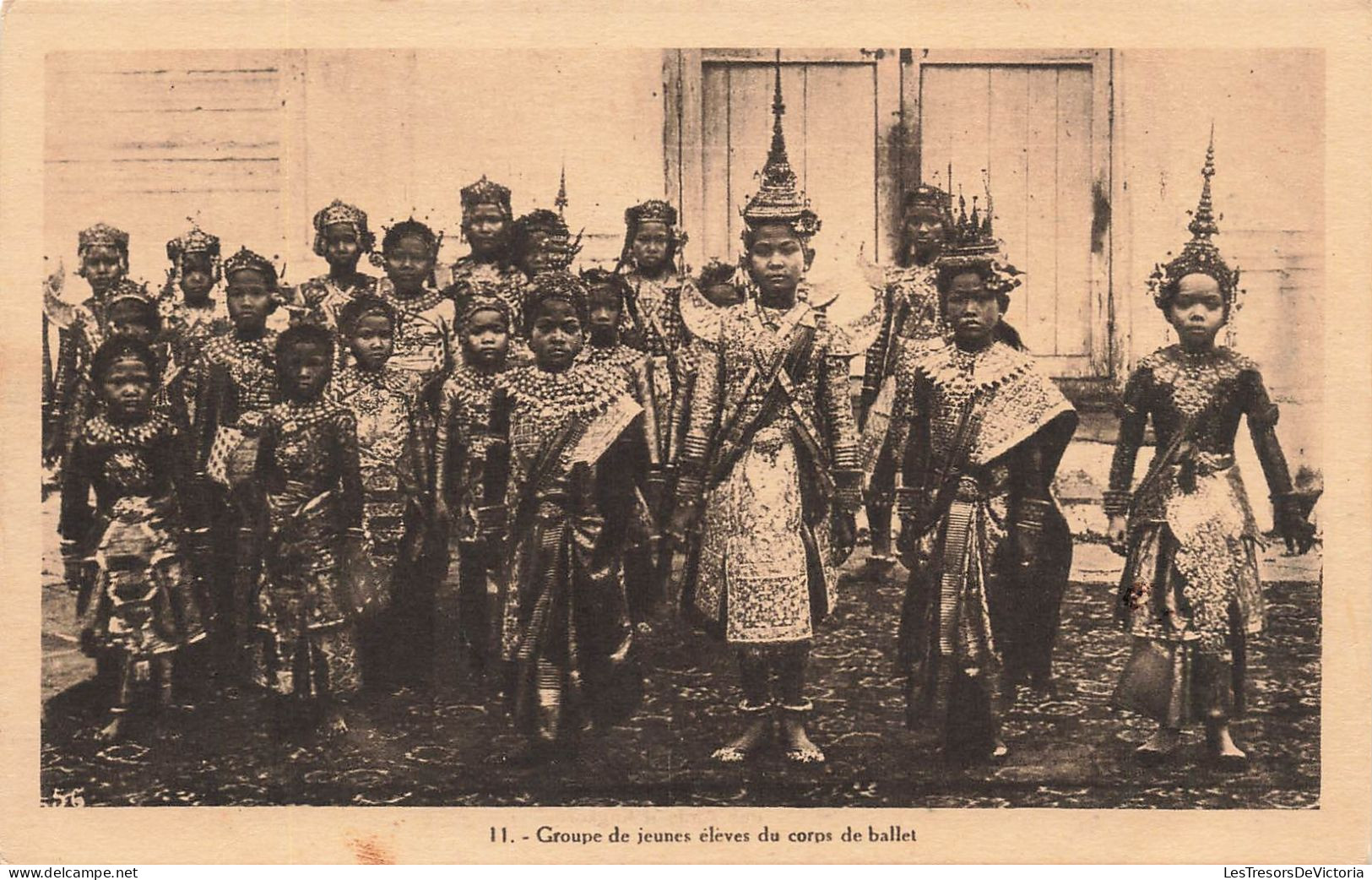 CAMBODGE - Société Des Amis D'Angkor - Groupe De Jeunes élèves Du Corps De Ballet - Carte Postale Ancienne - Cambodja