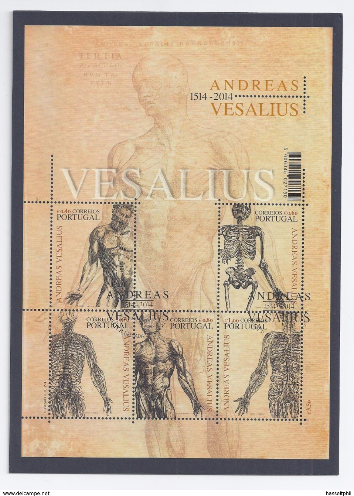 Belgie - Belgique 4416HK Herdenkingskaart - Carte Souvenir 2014 - 500 Jaar Andreas Vesalius - Erinnerungskarten – Gemeinschaftsausgaben [HK]