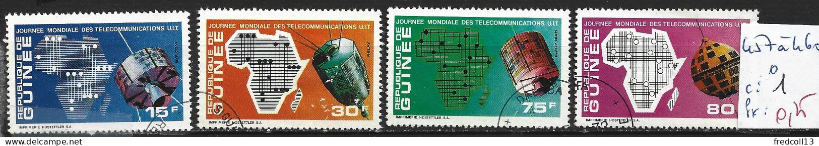 GUINEE 457 à 60 Oblitérés Côte 1 € - Guinée (1958-...)