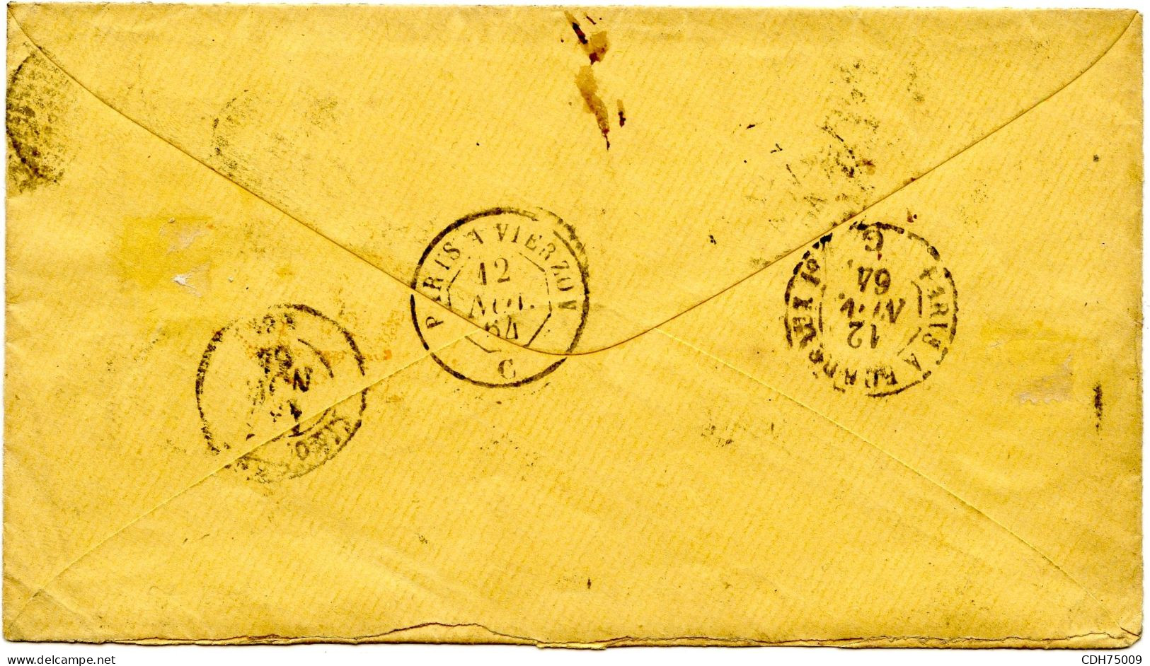 ETATS UNIS - 3 CTS + 12 CTS SUR LETTRE DE SAN FRANCISCO POUR LA FRANCE, 1864 - Briefe U. Dokumente