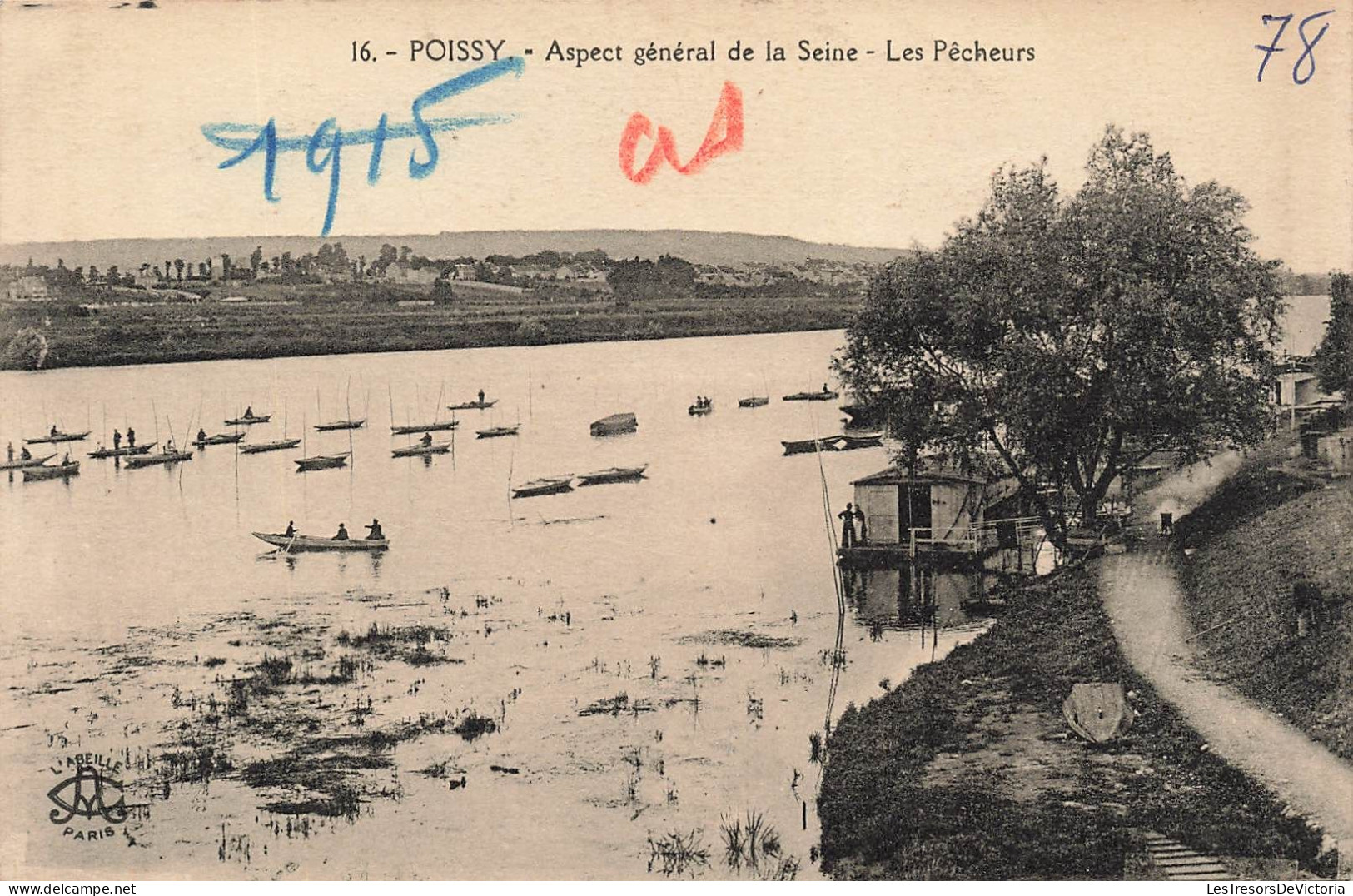 FRANCE - Poissy - Aspect Général De La Seine - Les Pêcheurs - Carte Postale Ancienne - Poissy