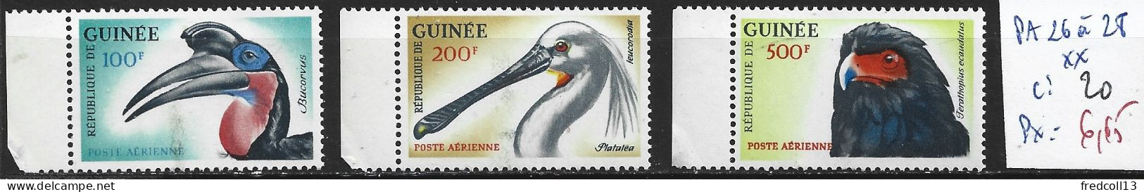 GUINEE PA 26 à 28 ** Côte 20 € - Guinée (1958-...)