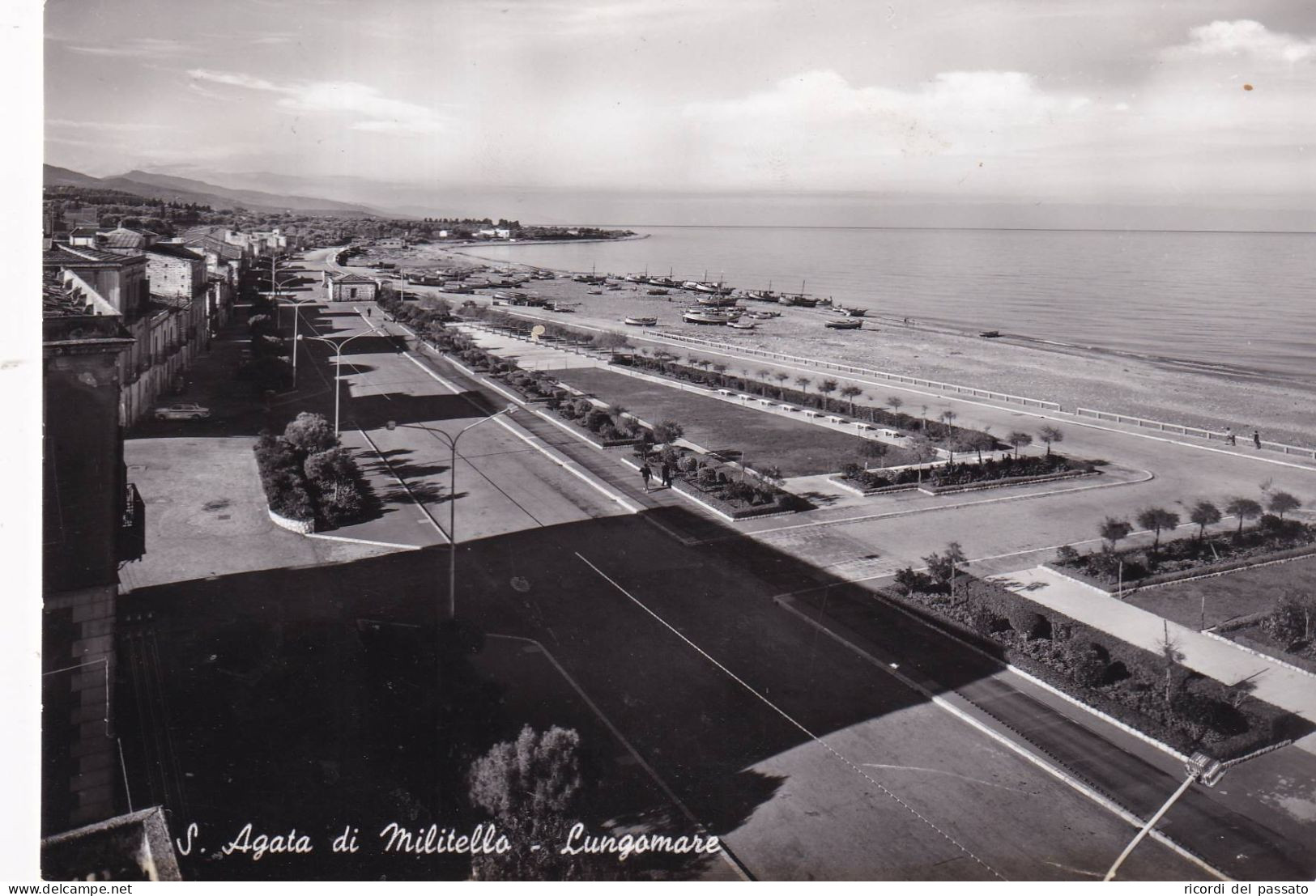 Cartolina S.agata Di Militello ( Messina ) Lungomare - Bagheria