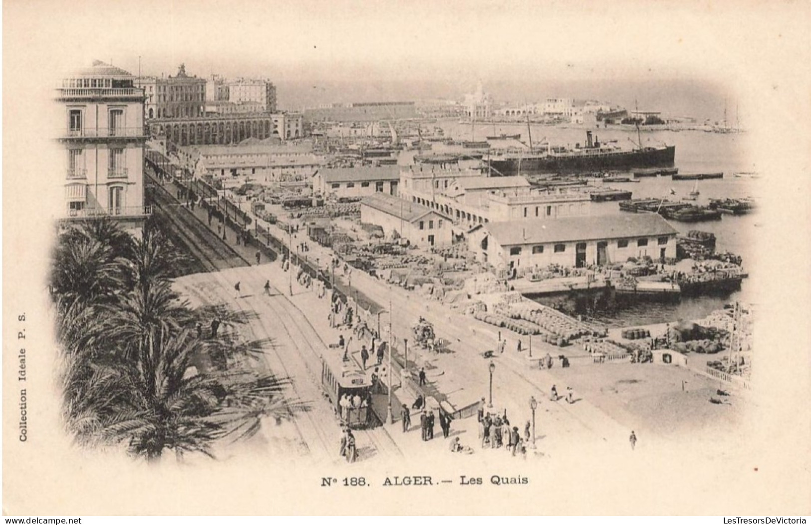 ALGERIE - Alger - Les Quais - Animé - Tramway - Dos Non Divisé - Carte Postale Ancienne - Alger