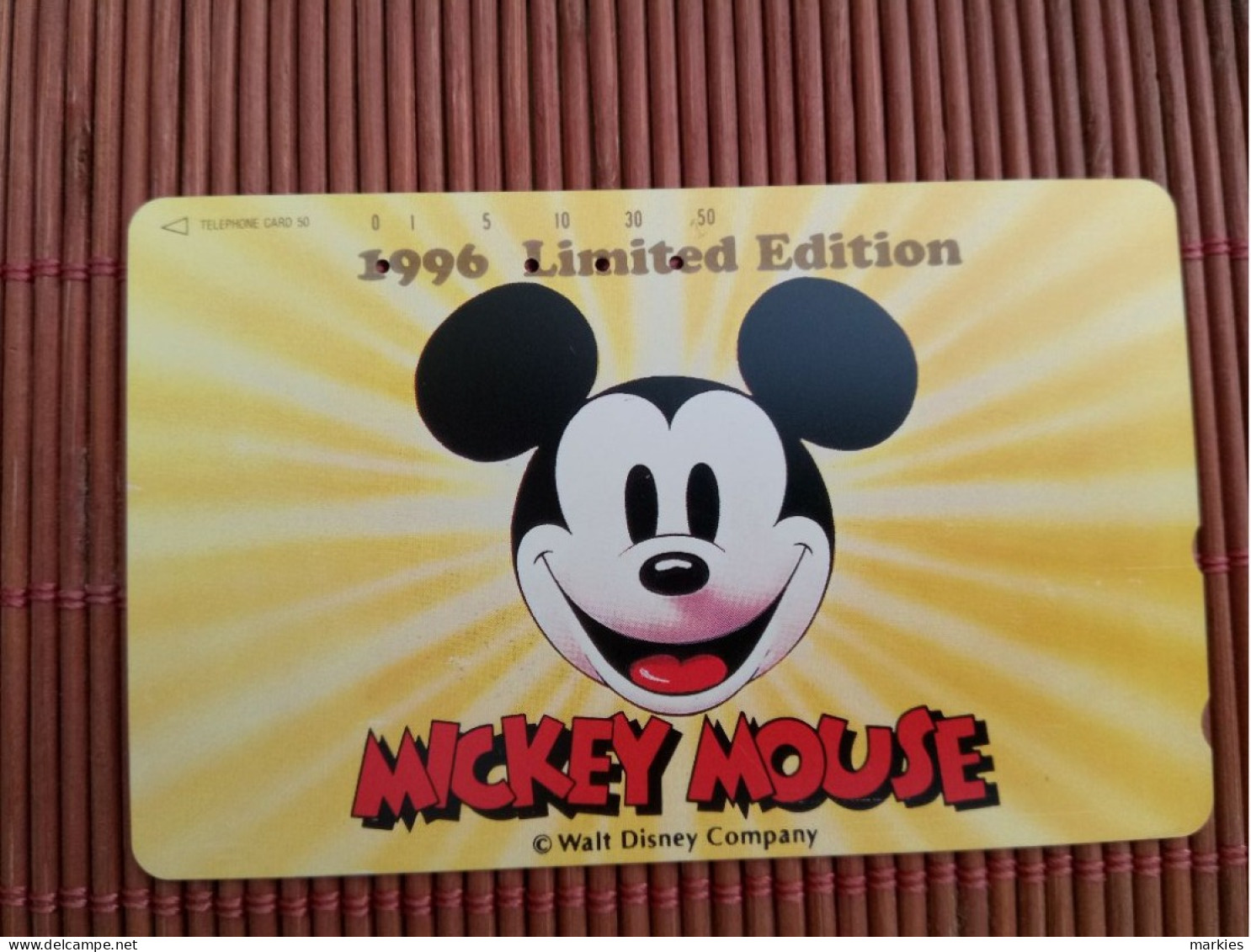 Disney Mickey Mouse Phonecard Used Rare - Disney