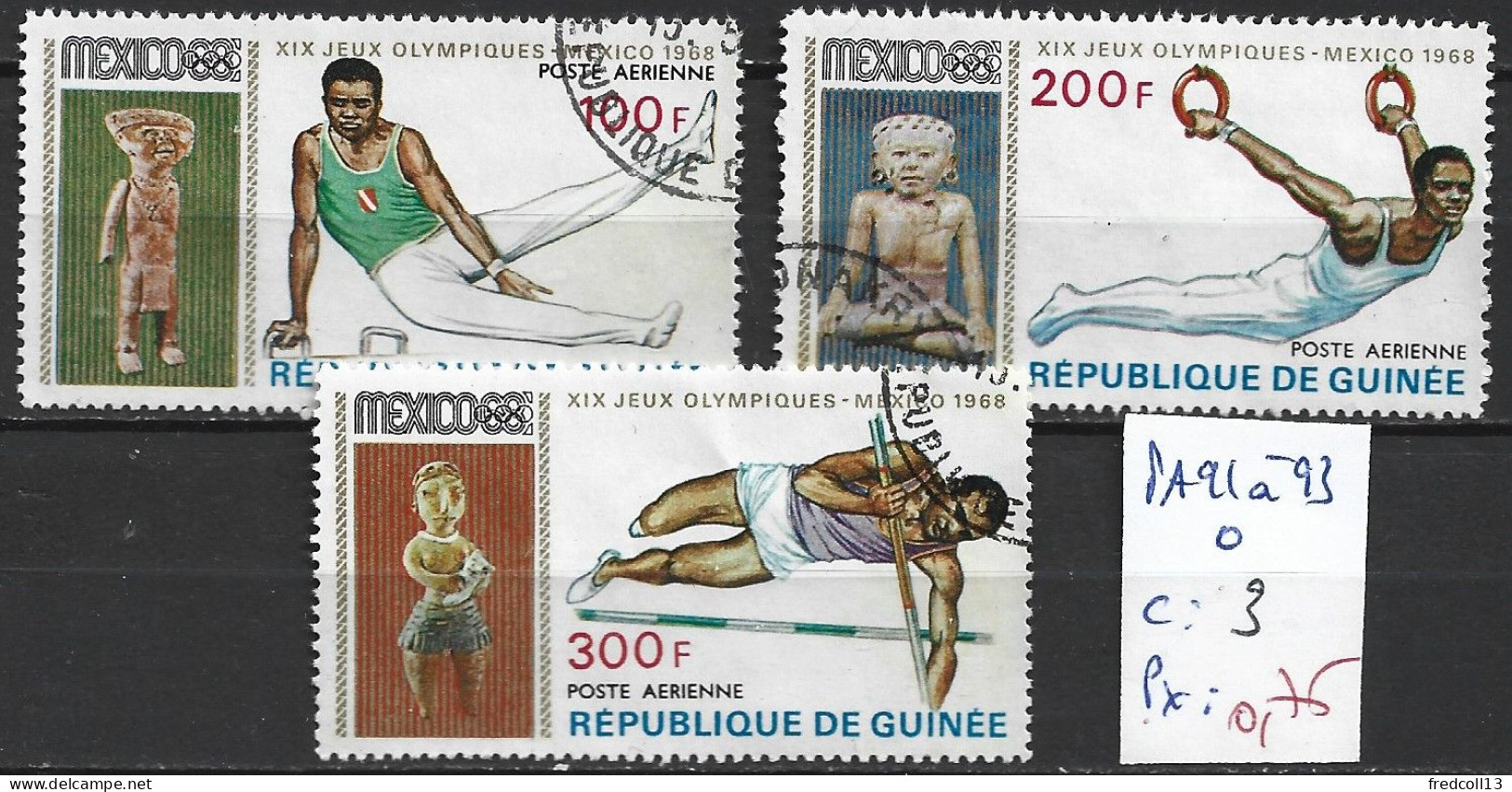 GUINEE PA 91 à 93 Oblitérés Côte 3 € - Guinée (1958-...)