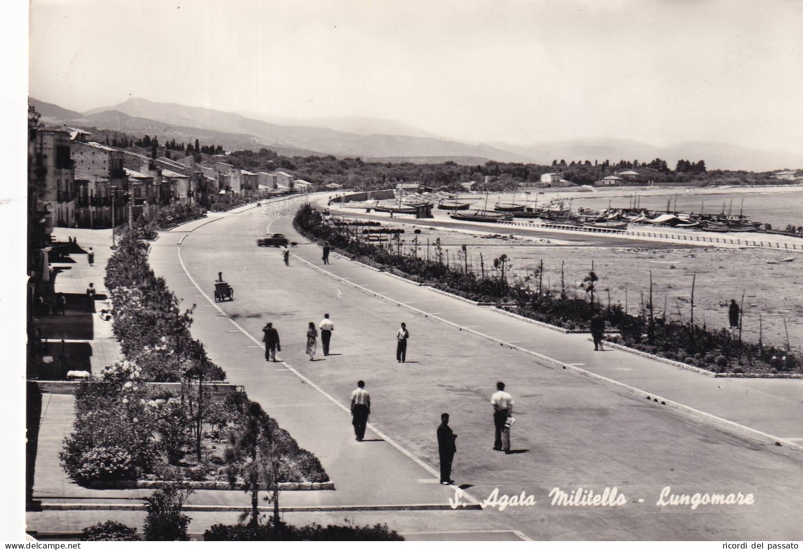 Cartolina S.agata Di Militello ( Messina ) Lungomare - Bagheria