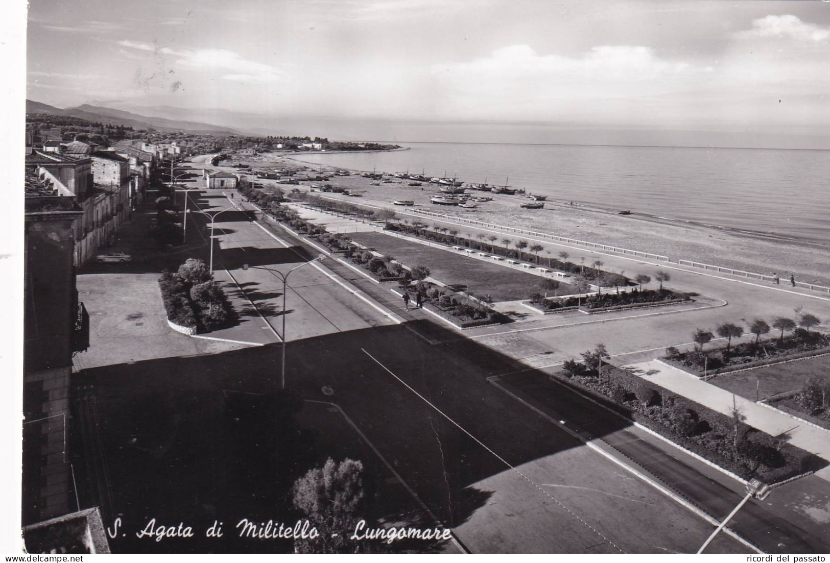 Cartolina S.agata Di Militello ( Messina ) Lungomare - Bagheria