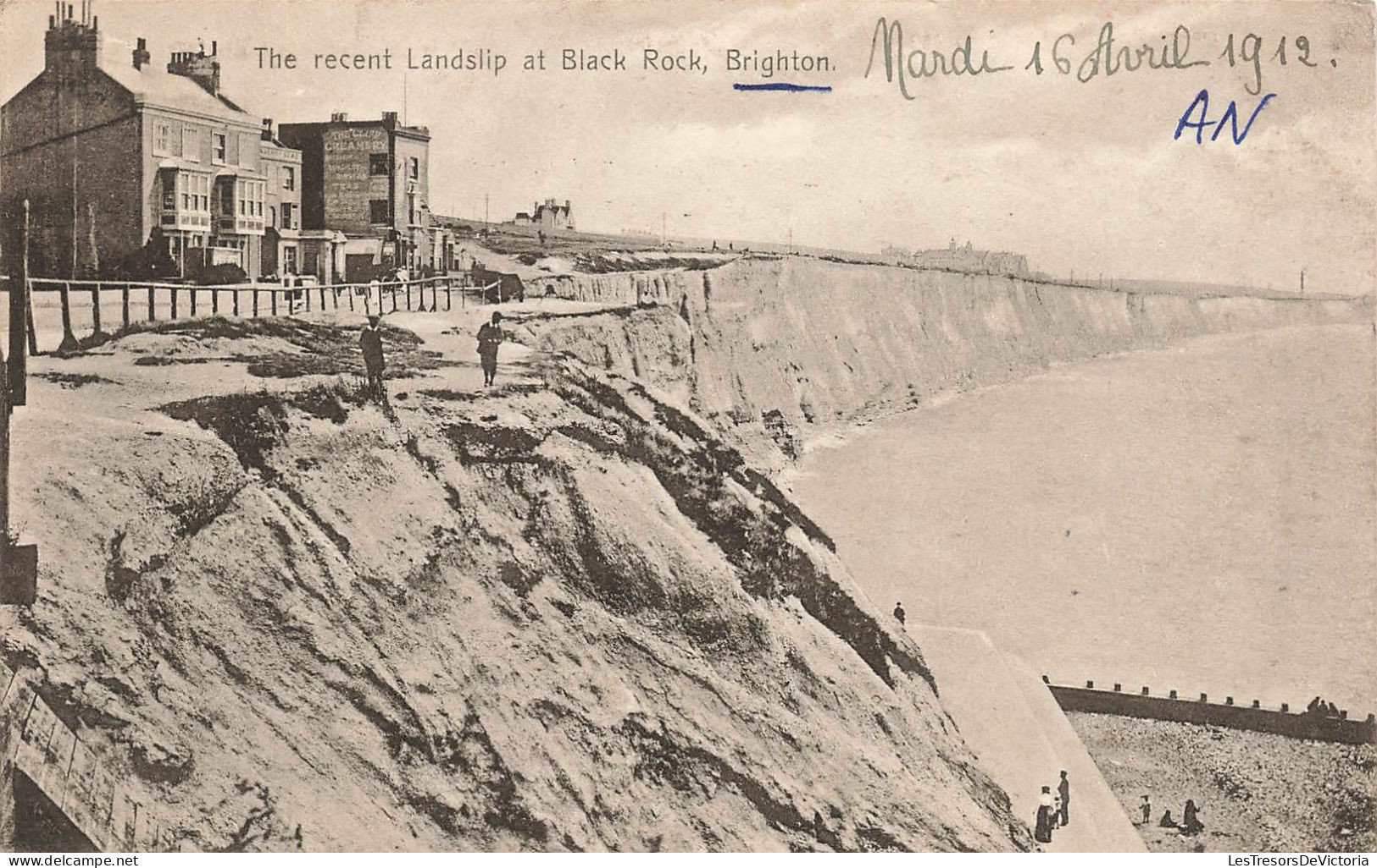 ROYAUME UNI - Angleterre - Brighton - The Recent Landslip At Black Rock - Carte Postale Ancienne - Brighton