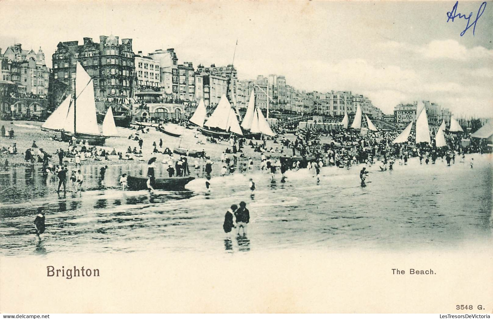 ROYAUME UNI - Angleterre - Brighton - The Beach - Animé - Carte Postale Ancienne - Brighton