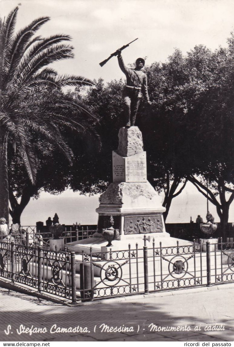 Cartolina Santo Stefano Di Camastra ( Messina ) Monumento Ai Caduti - Bagheria