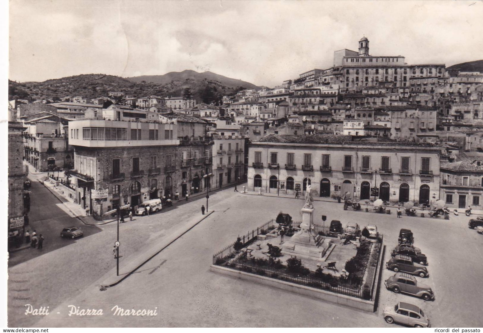 Cartolina Patti ( Messina ) Piazza Marconi - Bagheria