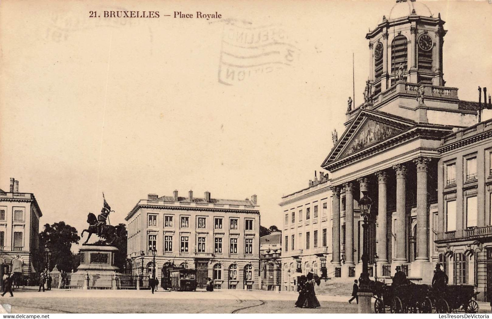 BELGIQUE - Bruxelles - Place Royale - Carte Postale Ancienne - Squares