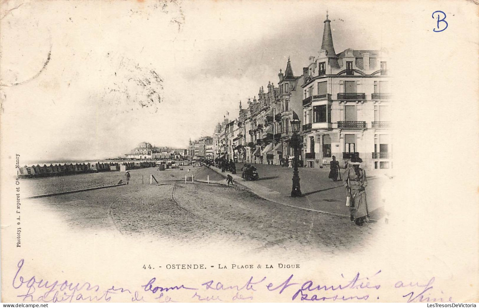BELGIQUE - Ostende - La Place Et La Digue - Animé - Carte Postale Ancienne - Oostende