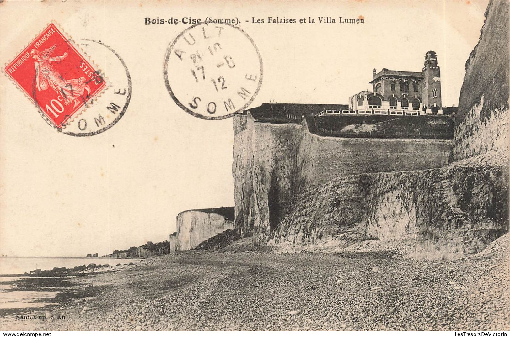 FRANCE -  Bois De Cise - Les Falaises Et La Villa Lumen - Carte Postale Ancienne - Bois-de-Cise