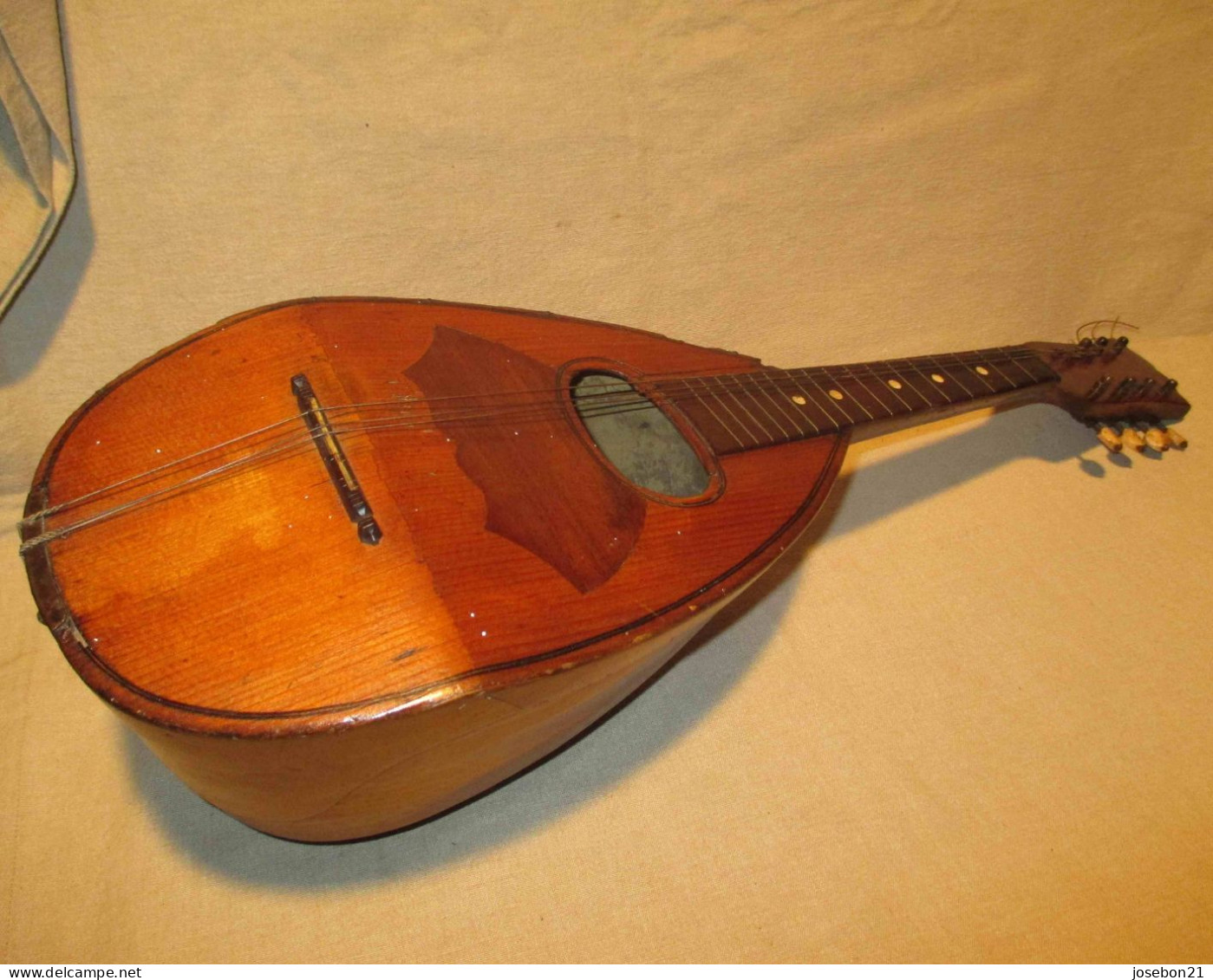 Ancien Instrument De Musique Luth Mandoline Fin XIX ème - Strumenti Musicali