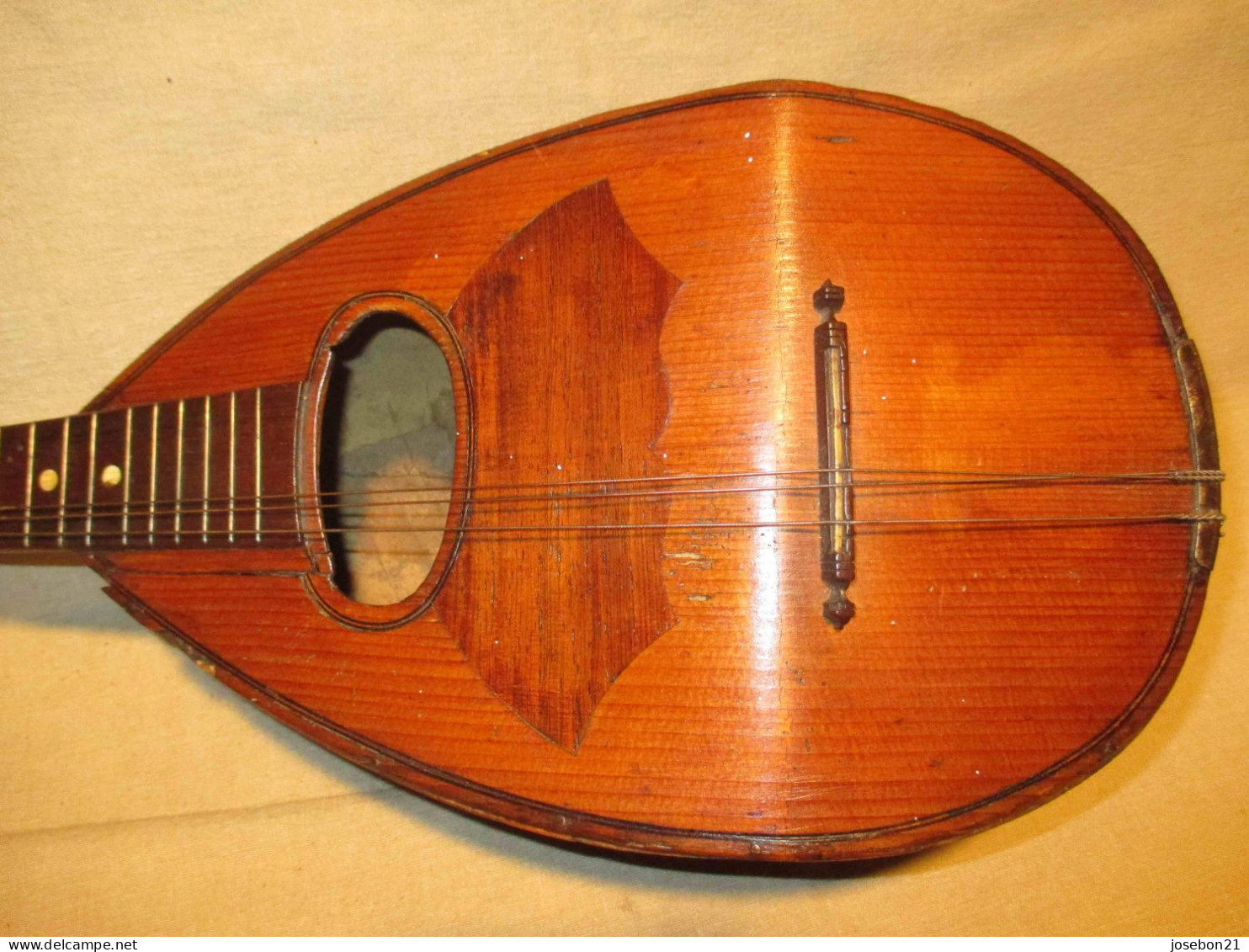 ancien instrument de musique luth mandoline fin XIX ème