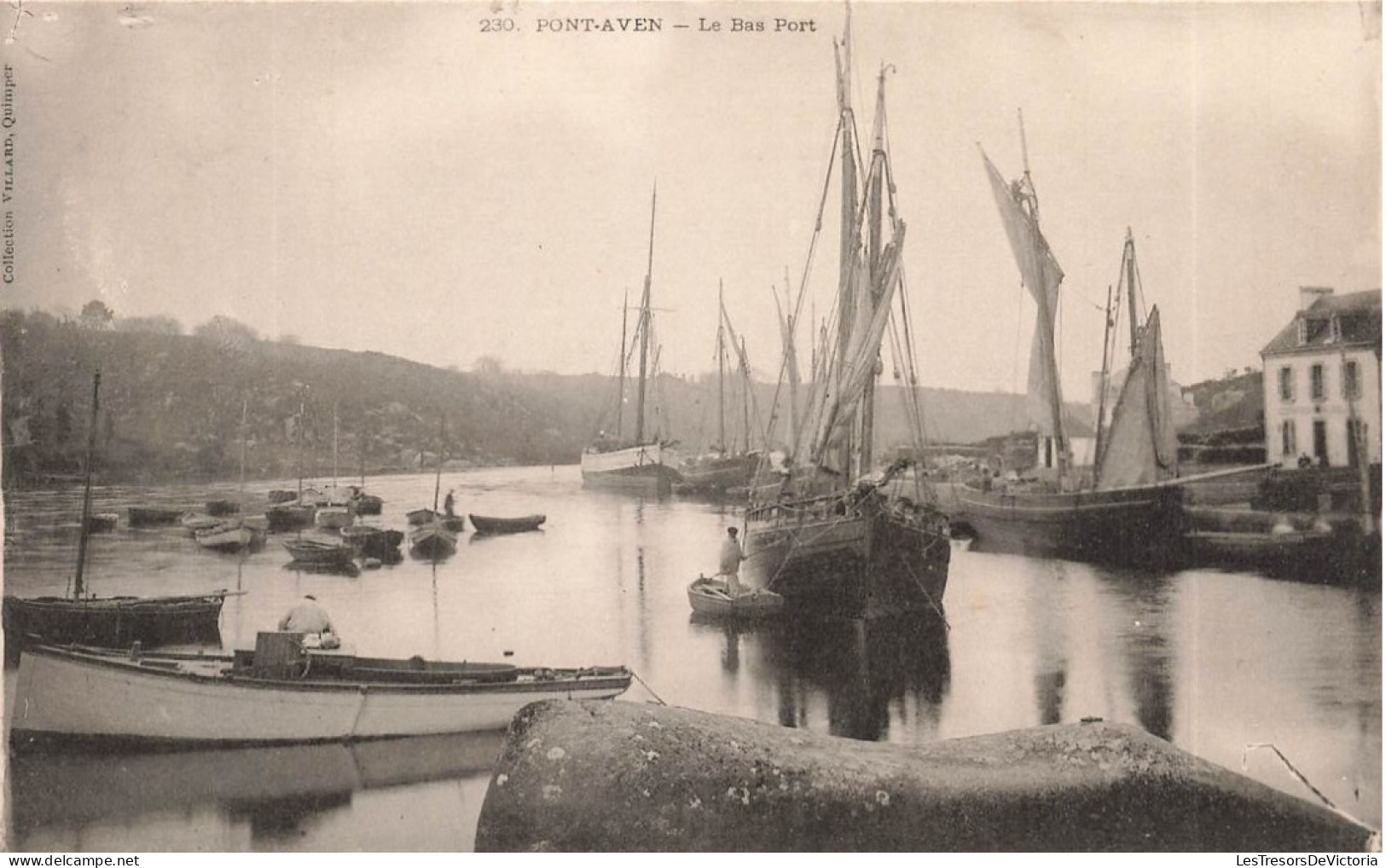 FRANCE - Pont Aven - Le Bas Port - Carte Postale Ancienne - Pont Aven