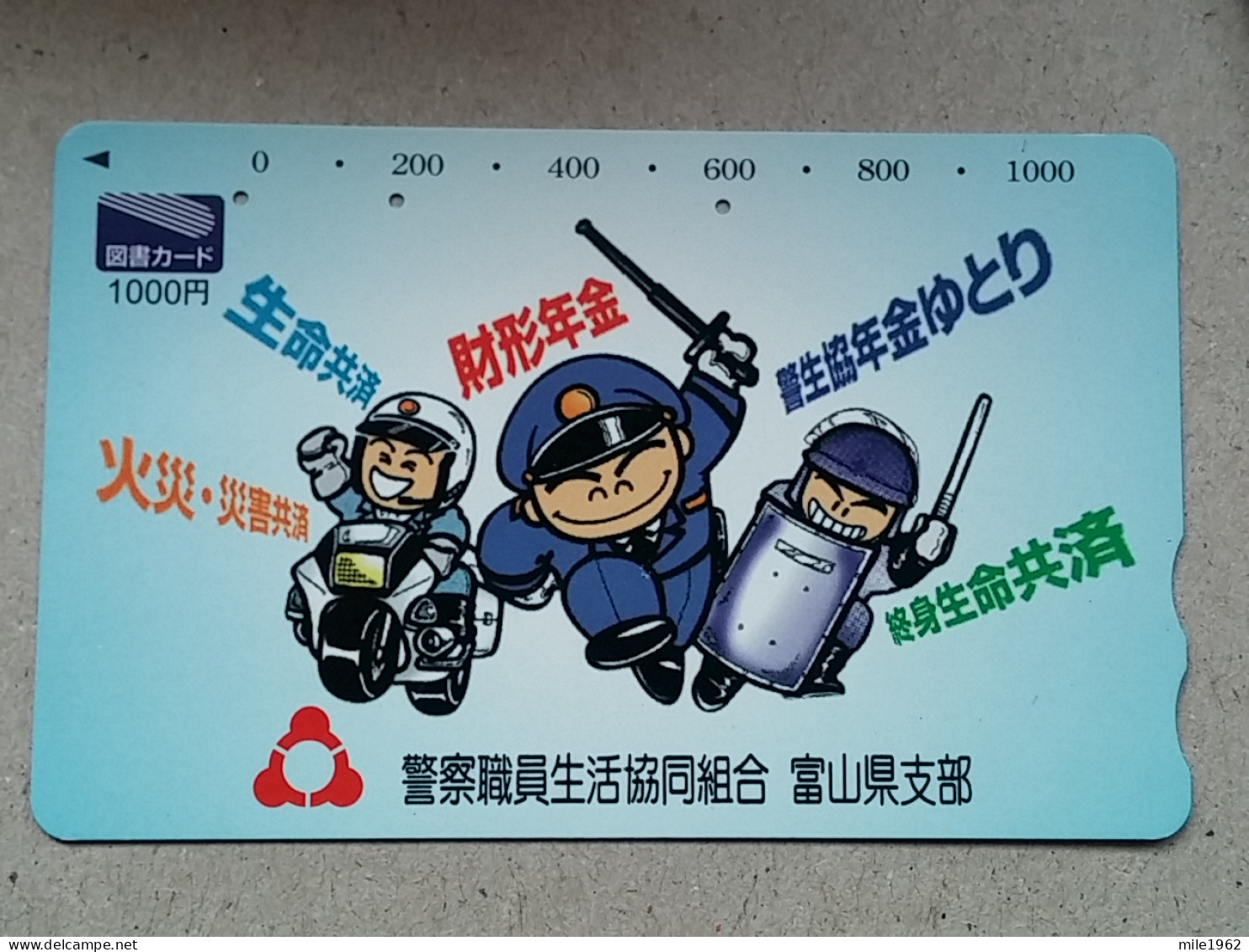T-201- JAPAN, Japon, Nipon, Carte Prepayee, Prepaid Card, Police, Polis - Otros & Sin Clasificación