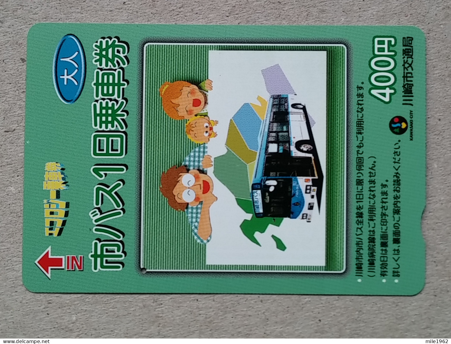 T-201- JAPAN, Japon, Nipon, Carte Prepayee, Prepaid Card, Bus, Autobus - Voitures