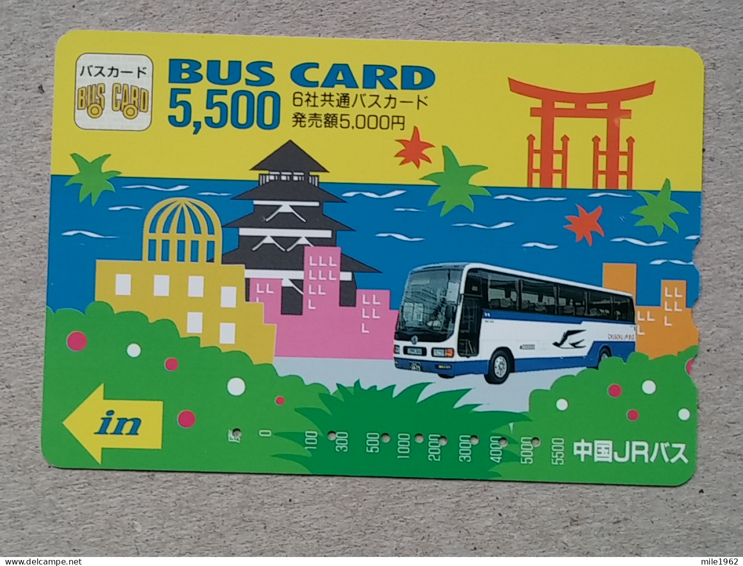 T-201- JAPAN, Japon, Nipon, Carte Prepayee, Prepaid Card, Bus, Autobus - Voitures