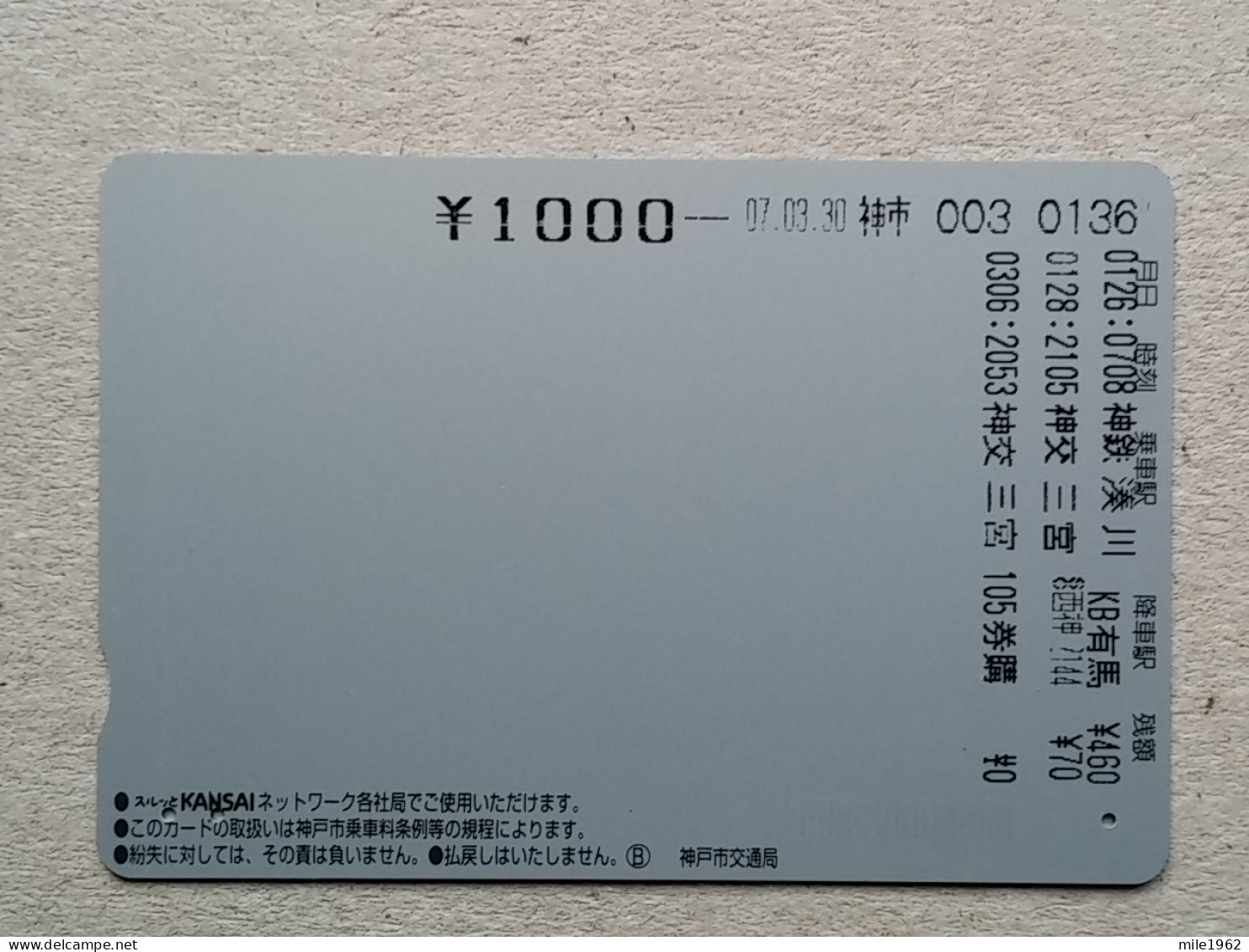 T-539- JAPAN, Japon, Nipon, Carte Prepayee, Prepaid Card, BUS, AUTOBUS - Voitures