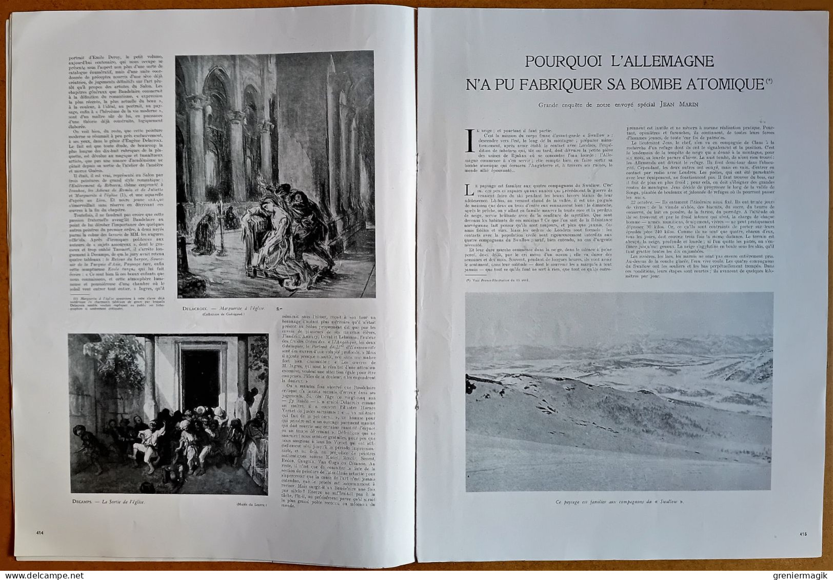 France Illustration N°29 20/04/1946 Lyon/Pourquoi...Allemagne bombe atomique (Rjukan)/Ile du Diable/ONU/Blum aux USA