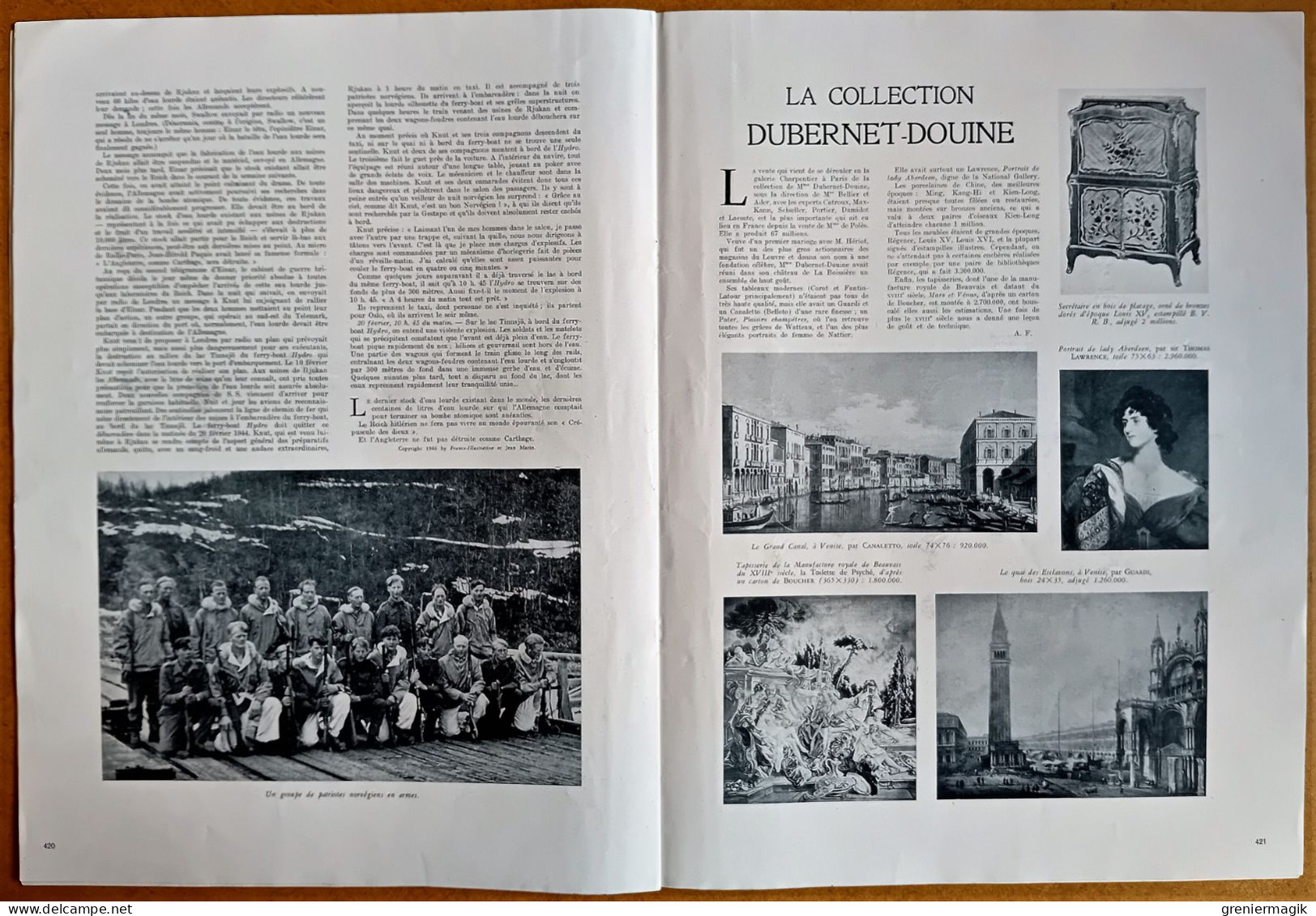 France Illustration N°29 20/04/1946 Lyon/Pourquoi...Allemagne bombe atomique (Rjukan)/Ile du Diable/ONU/Blum aux USA