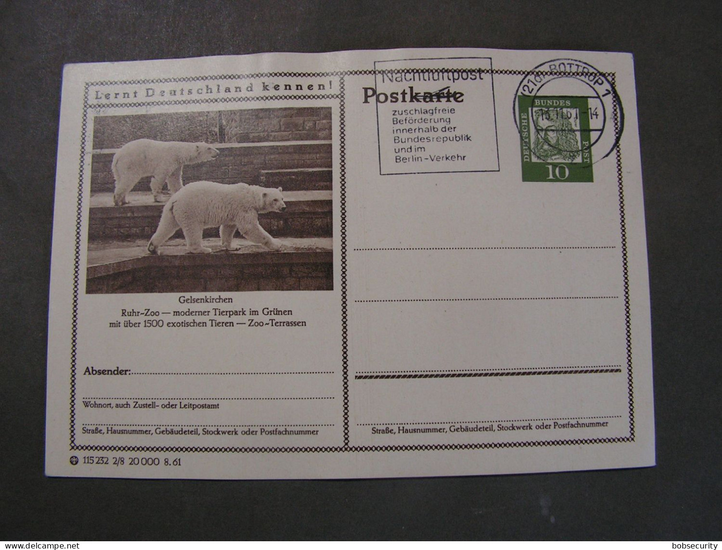 BRD Bildkarte  ,  Gelsenkirchen 1961 - Postcards - Used