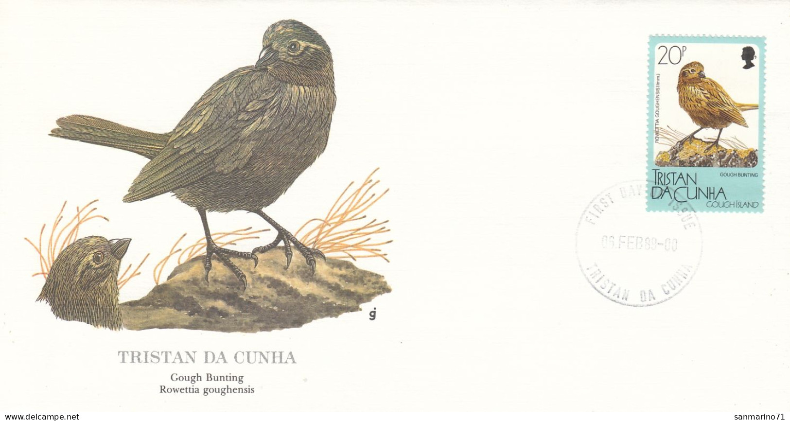 TRISTAN DA CUNHA FDC 470,birds - Tristan Da Cunha